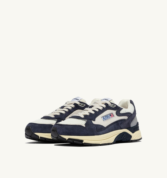 AUTRY Man HYPERWAY SNEAKERS IN SPACE BLUE AND SILVER MESH AND SUEDE