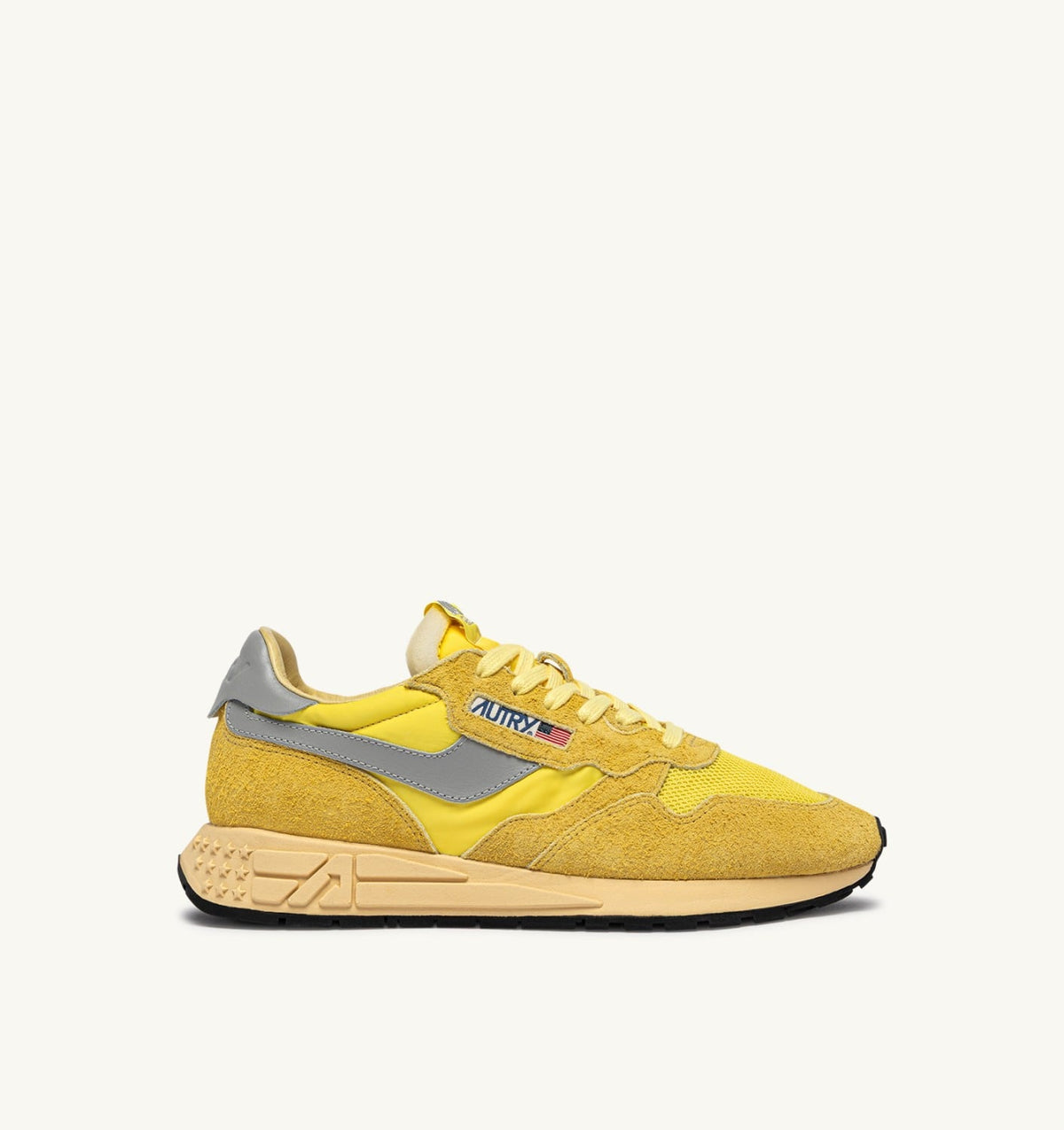 AUTRY Woman REELWIND LOW SNEAKERS IN POPCORN AND VAPOR NYLON AND SUEDE