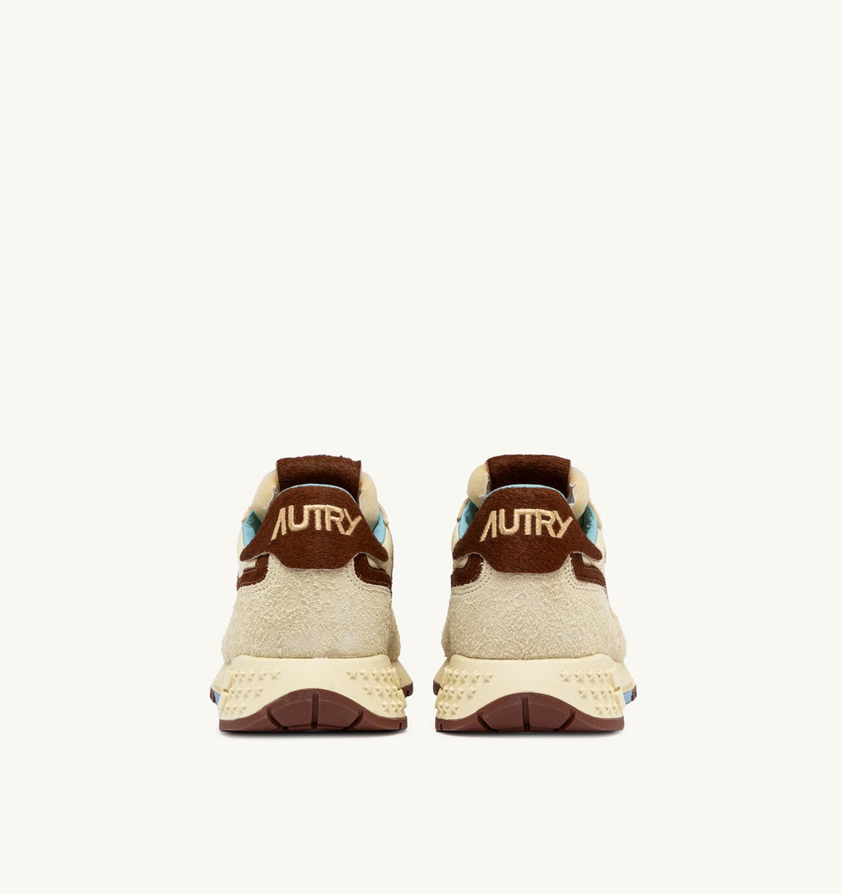 AUTRY Woman REELWIND LOW SNEAKERS IN BROWN AND NUT NYLON AND SUEDE