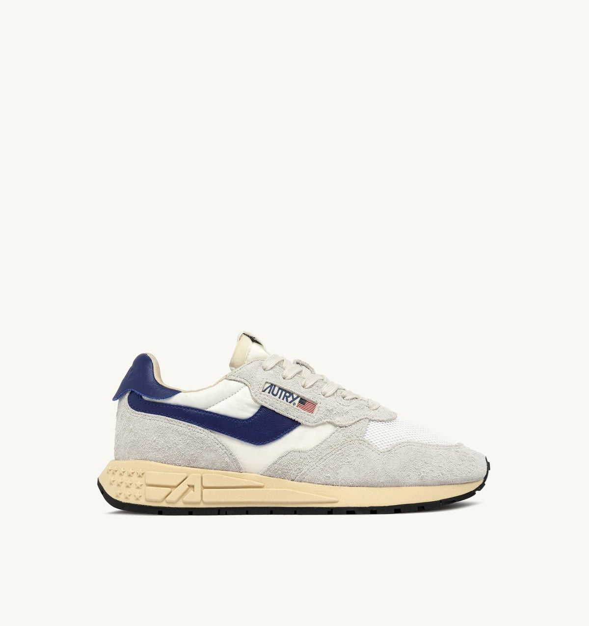 AUTRY Woman REELWIND LOW SNEAKERS IN NYLON AND SUEDE COLOR WHITE AND LIMOGES