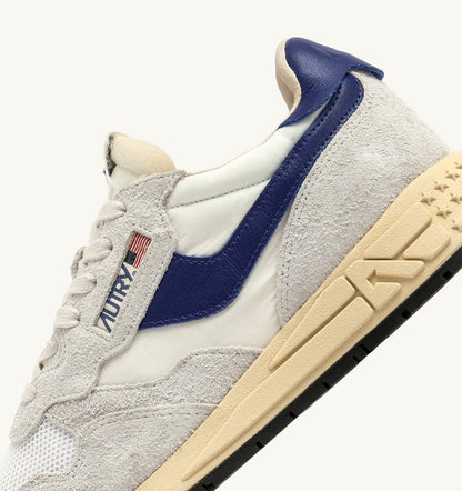 AUTRY Woman REELWIND LOW SNEAKERS IN NYLON AND SUEDE COLOR WHITE AND LIMOGES