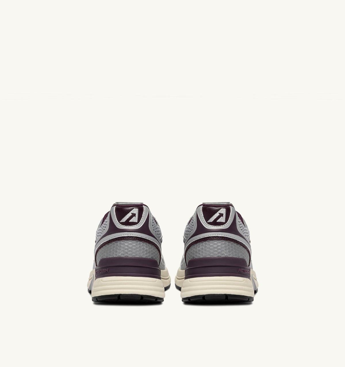 AUTRY Woman HYPERWAY SNEAKERS IN SILVER, HARBOR MIST AND FIG SYNTHETIC LEATHER AND MESH