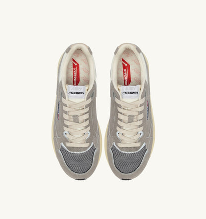 AUTRY Woman HYPERWAY SNEAKERS IN MARSHMALLOW AND LEAD SUEDE AND MESH