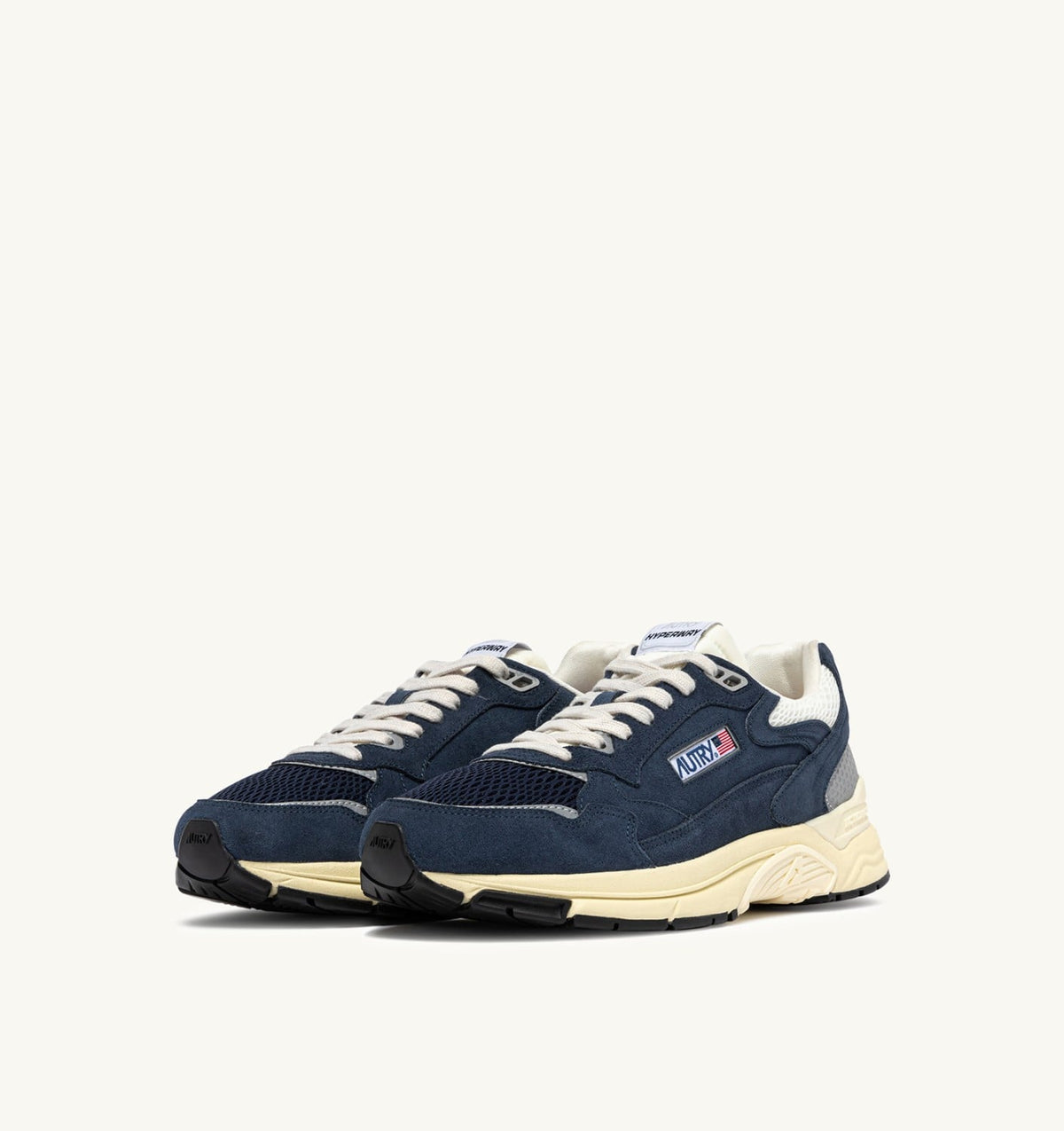 AUTRY Woman HYPERWAY SNEAKERS IN BLUETTE AND MARSHMALLOW MESH AND SUEDE