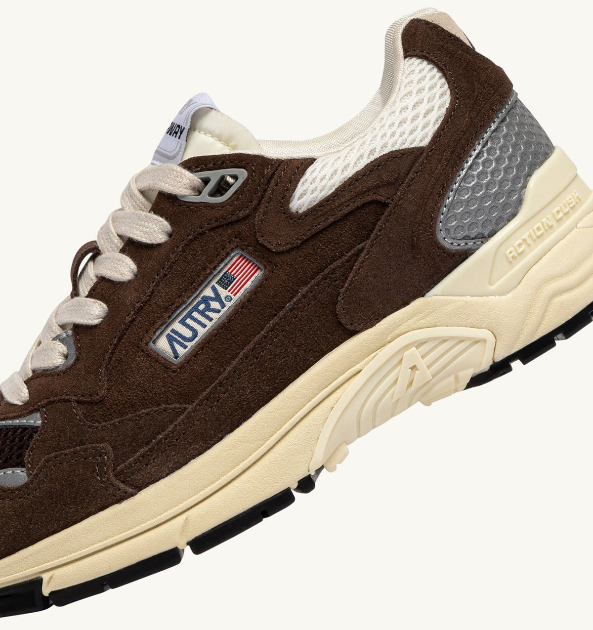 AUTRY Woman HYPERWAY SNEAKERS IN MARSHMALLOW AND TERRACOTTA SUEDE AND MESH