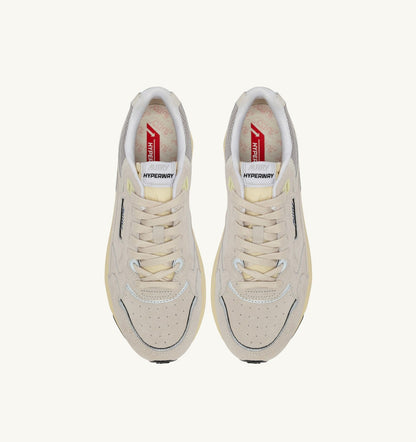 AUTRY Woman HYPERWAY SNEAKERS IN WHITE AND SILVER MESH AND SUEDE