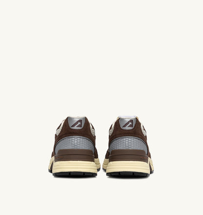 AUTRY Woman HYPERWAY SNEAKERS IN SAND AND BRICK RED MESH AND SUEDE