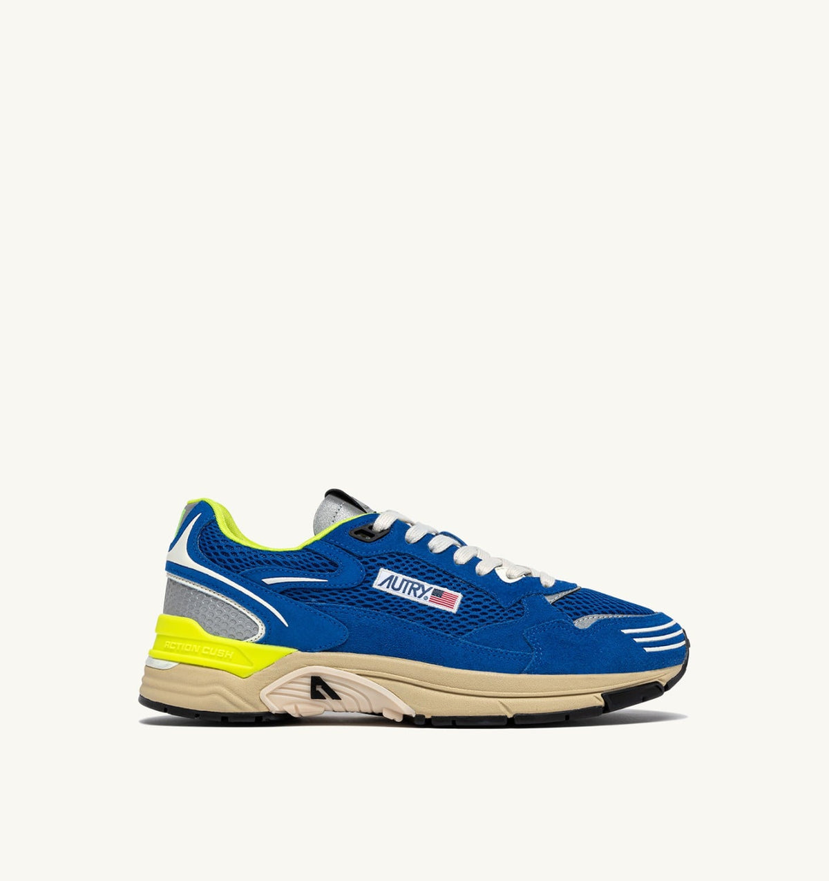AUTRY Woman HYPERWAY SNEAKERS IN PRINCESS BLUE AND VANILLA ICE MESH AND SUEDE