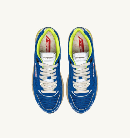 AUTRY Woman HYPERWAY SNEAKERS IN PRINCESS BLUE AND VANILLA ICE MESH AND SUEDE