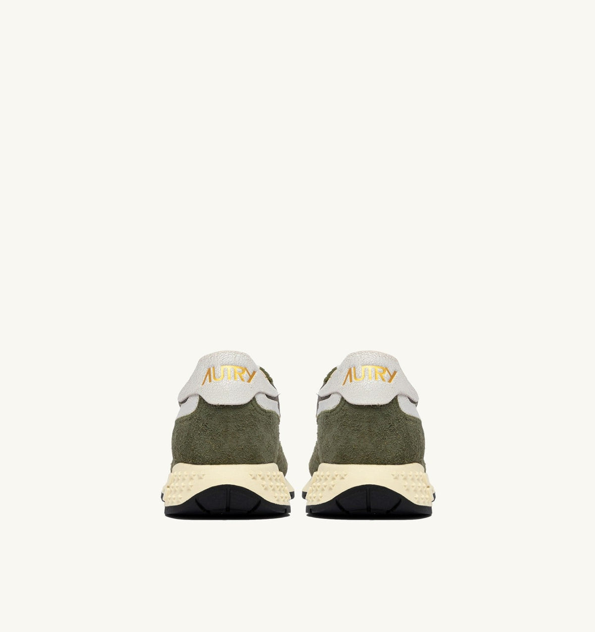 AUTRY Man REELWIND LOW SNEAKERS IN WHITE AND SAGE NYLON AND SUEDE