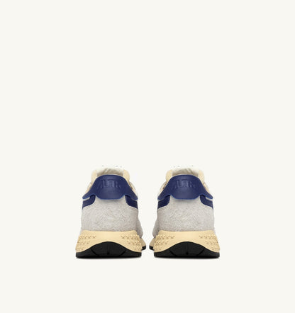 AUTRY Man REELWIND LOW SNEAKERS IN WHITE AND LIMOGES NYLON AND SUEDE