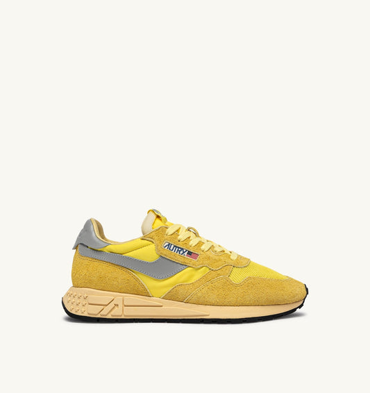AUTRY Man REELWIND LOW SNEAKERS IN POPCORN AND VAPOR NYLON AND SUEDE