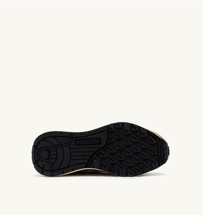 AUTRY Man REELWIND LOW SNEAKERS IN PEPPER AND WHITE NYLON AND SUEDE