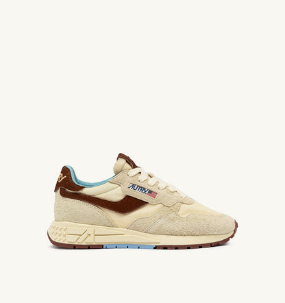 AUTRY Man REELWIND LOW SNEAKERS IN NYLON AND SUEDE COLOR BROWN AND NUT