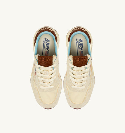 AUTRY Man REELWIND LOW SNEAKERS IN NYLON AND SUEDE COLOR BROWN AND NUT