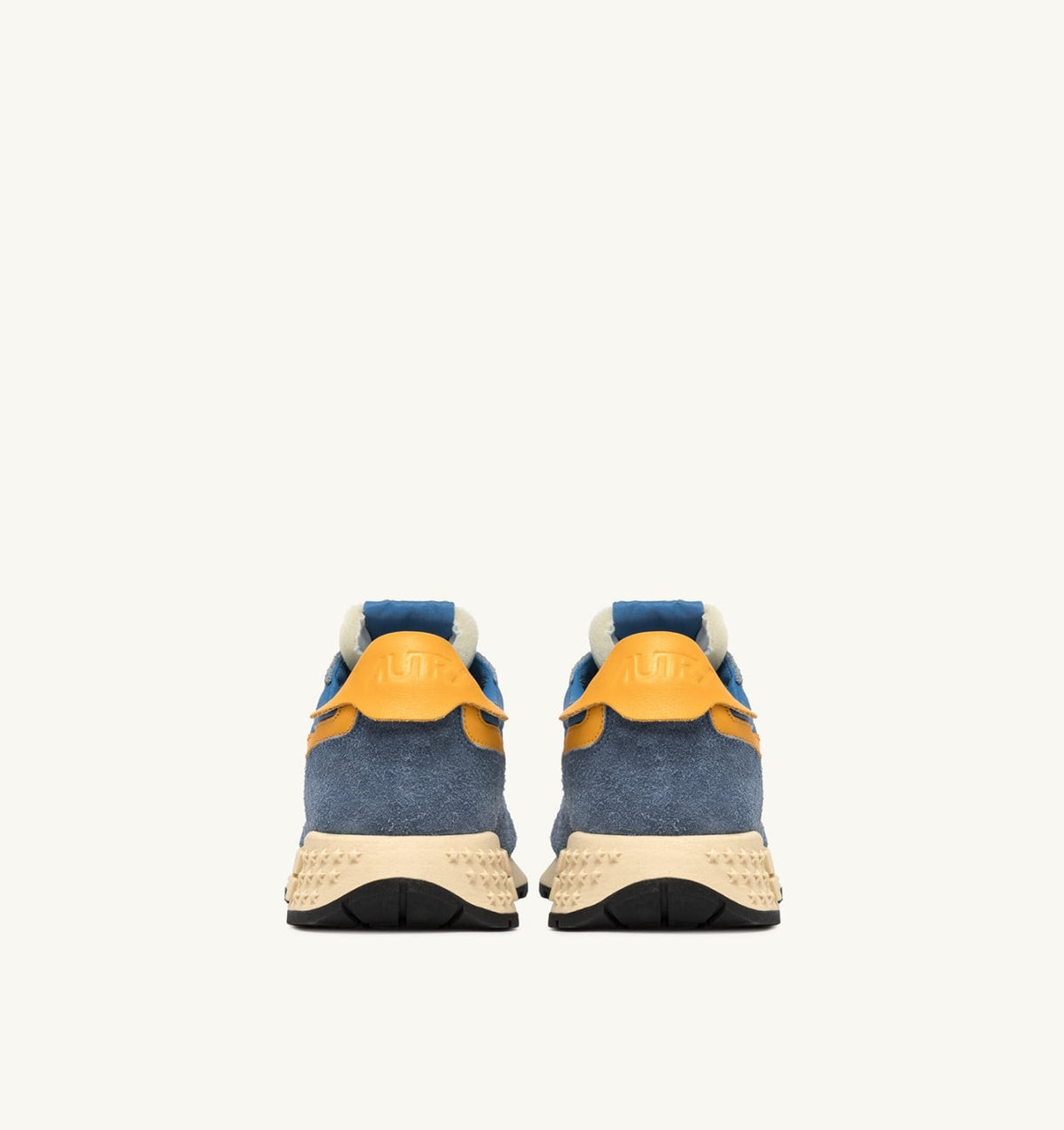 AUTRY Man REELWIND LOW SNEAKERS IN CENBLE AND GOLD FUSION NYLON AND SUEDE