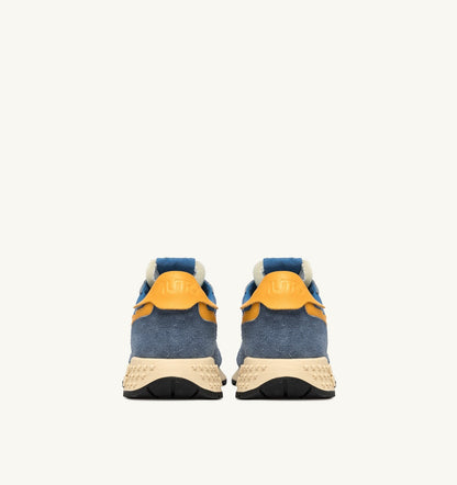 AUTRY Man REELWIND LOW SNEAKERS IN CENBLE AND GOLD FUSION NYLON AND SUEDE