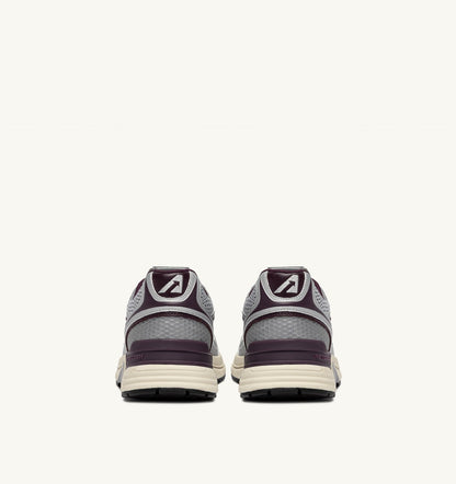 AUTRY Man HYPERWAY SNEAKERS IN SILVER, HARBOR MIST AND FIG SYNTHETIC LEATHER AND MESH