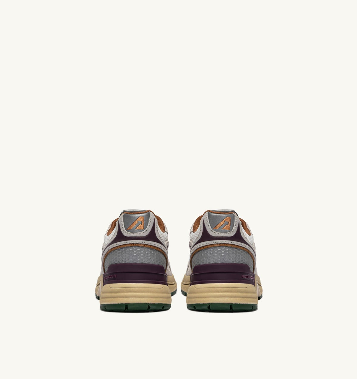 AUTRY Man HYPERWAY SNEAKERS IN WHITE AND FIG SUEDE AND MESH