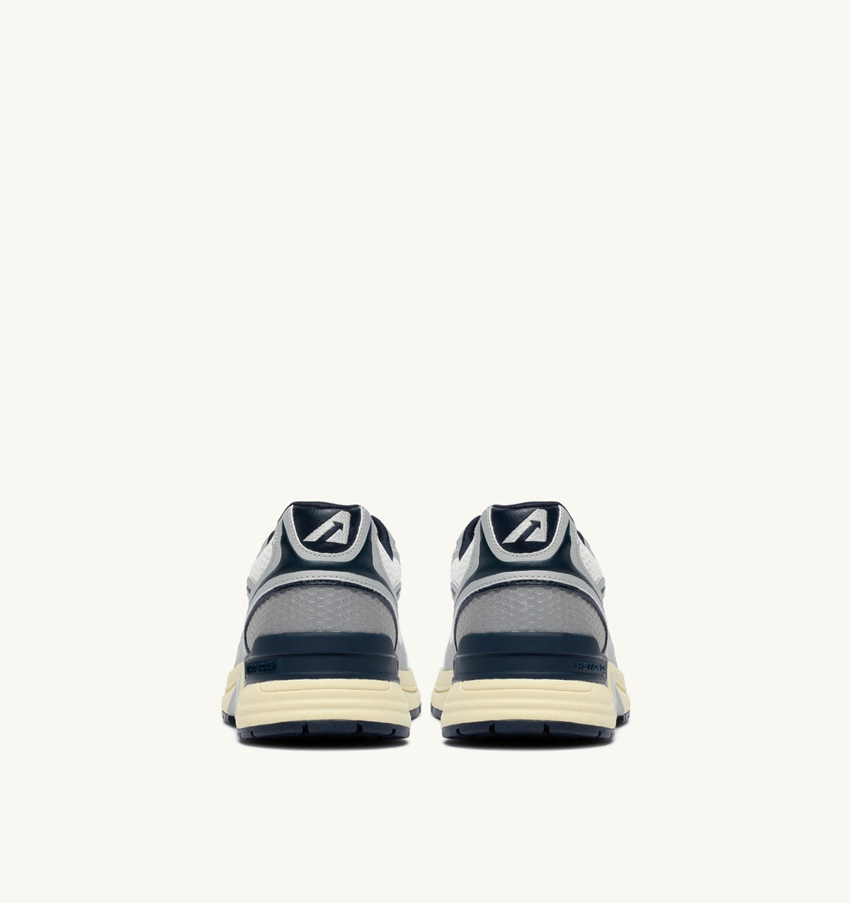 AUTRY Man HYPERWAY SNEAKERS IN WHITE SILVER AND SPACE SYNTHETIC LEATHER AND MESH
