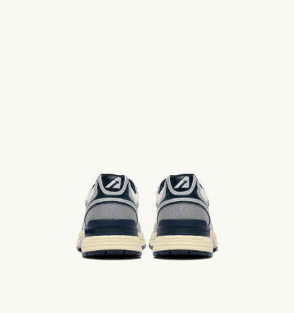 AUTRY Man HYPERWAY SNEAKERS IN WHITE SILVER AND SPACE SYNTHETIC LEATHER AND MESH