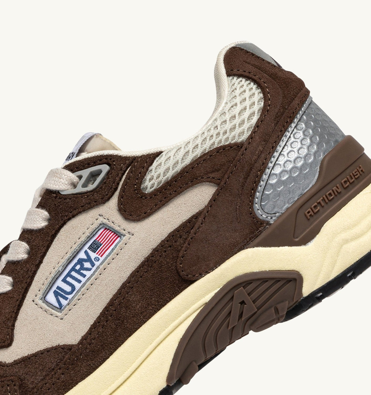 AUTRY Man HYPERWAY SNEAKERS IN SAND AND BRICK RED MESH AND SUEDE
