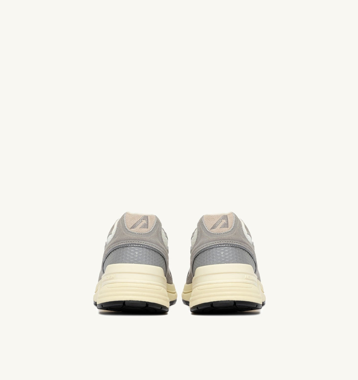 AUTRY Man HYPERWAY SNEAKERS IN MARSHMALLOW AND LEAD SUEDE AND MESH