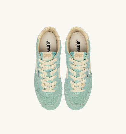 AUTRY Man WINDSPIN SNEAKERS IN JASMINE AND RUTABAGA SUEDE AND LEATHER