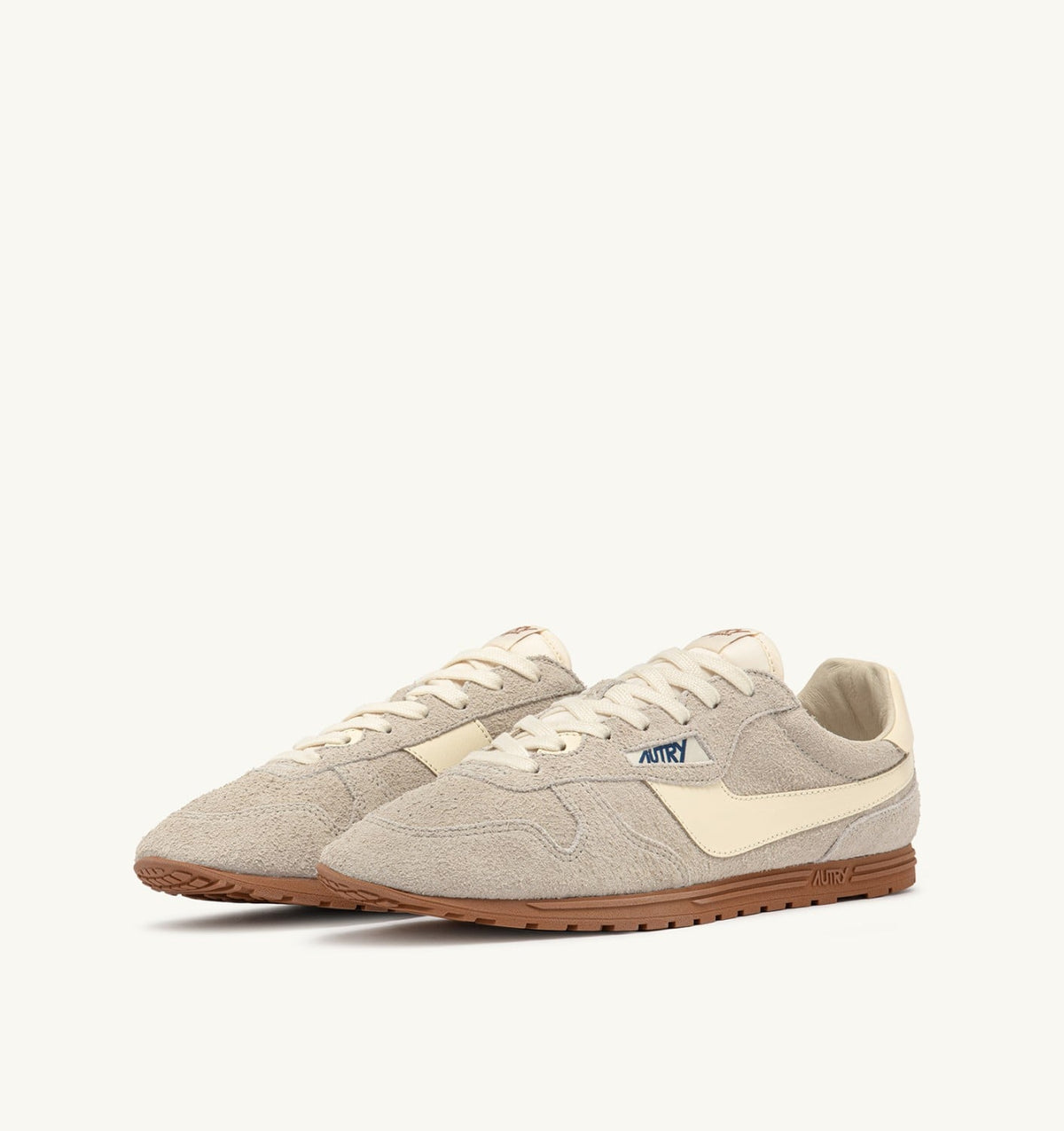 AUTRY Man WINDSPIN SNEAKERS IN WIFE AND RUTABAGA SUEDE AND LEATHER