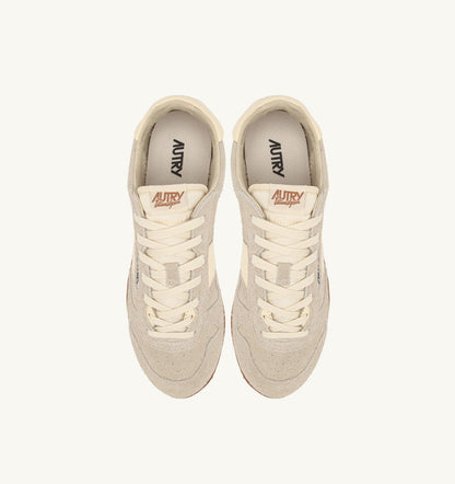 AUTRY Man WINDSPIN SNEAKERS IN WIFE AND RUTABAGA SUEDE AND LEATHER