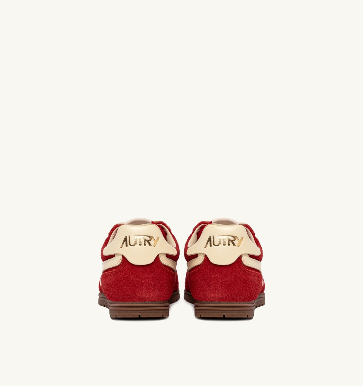 AUTRY Man WINDSPIN SNEAKERS IN RUBY AND RUTABAGA SUEDE AND LEATHER
