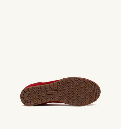 AUTRY Man WINDSPIN SNEAKERS IN RUBY AND RUTABAGA SUEDE AND LEATHER