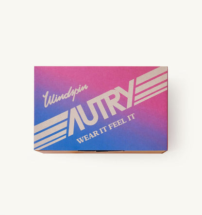 AUTRY Man WINDSPIN SNEAKERS IN RUBY AND RUTABAGA SUEDE AND LEATHER