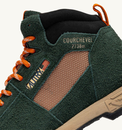 AUTRY Man MALGA COURCHEVEL IN PINE AND ORANGE OCHRE SUEDE
