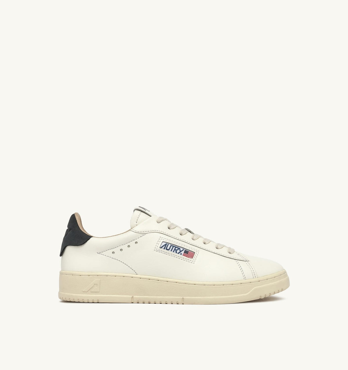AUTRY Man DALLAS LOW SNEAKERS IN WHITE AND SPACE LEATHER