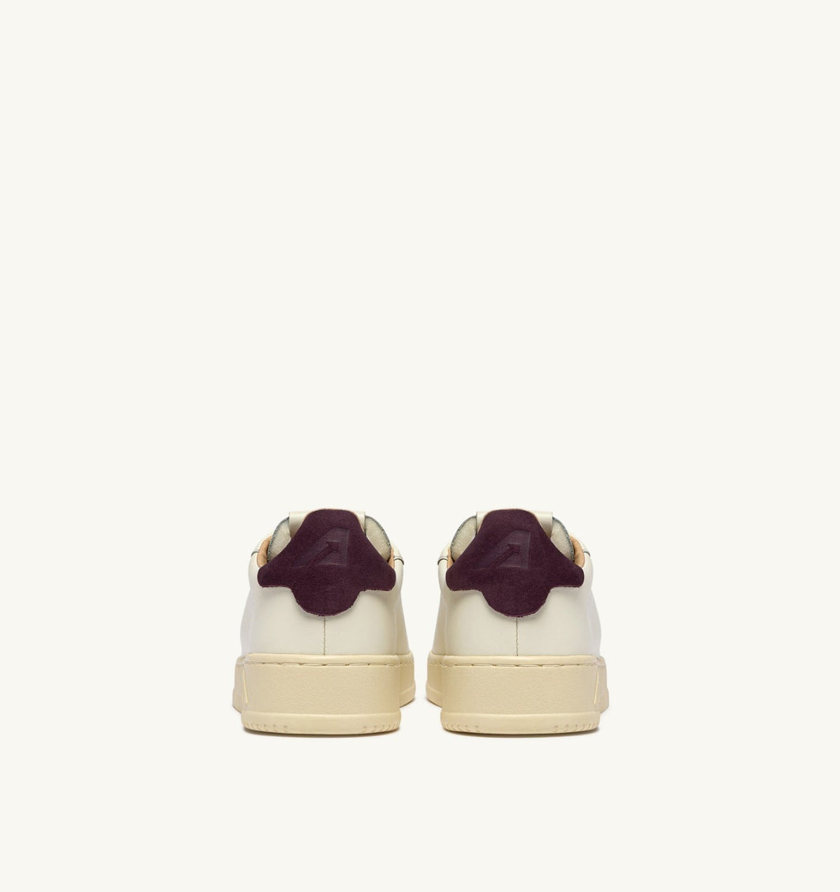 AUTRY Man DALLAS LOW SNEAKERS IN MARSHMALLOW AND FIG LEATHER