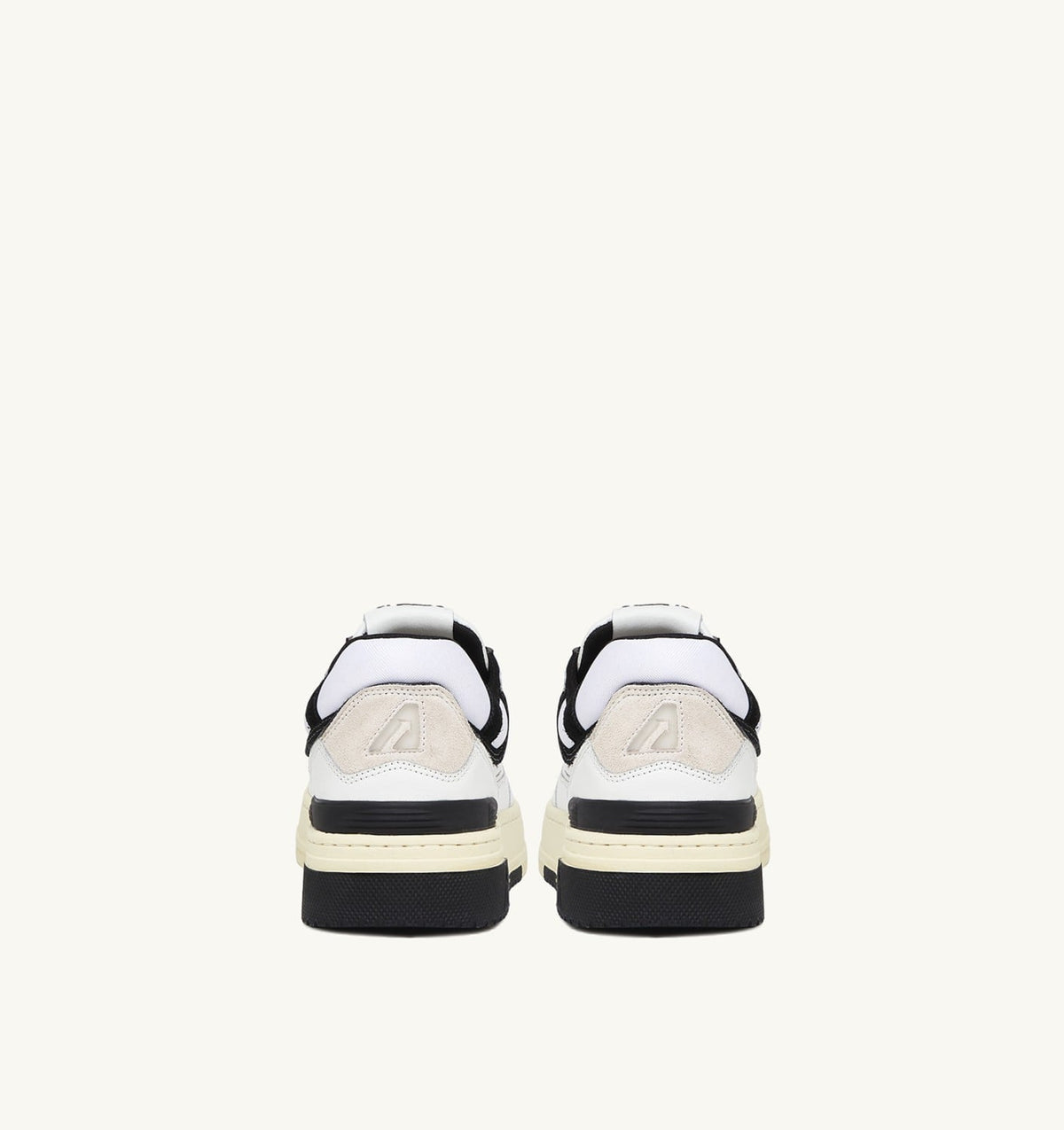 AUTRY Man CLC LOW SNEAKERS IN WHITE LEATHER AND BLACK SUEDE