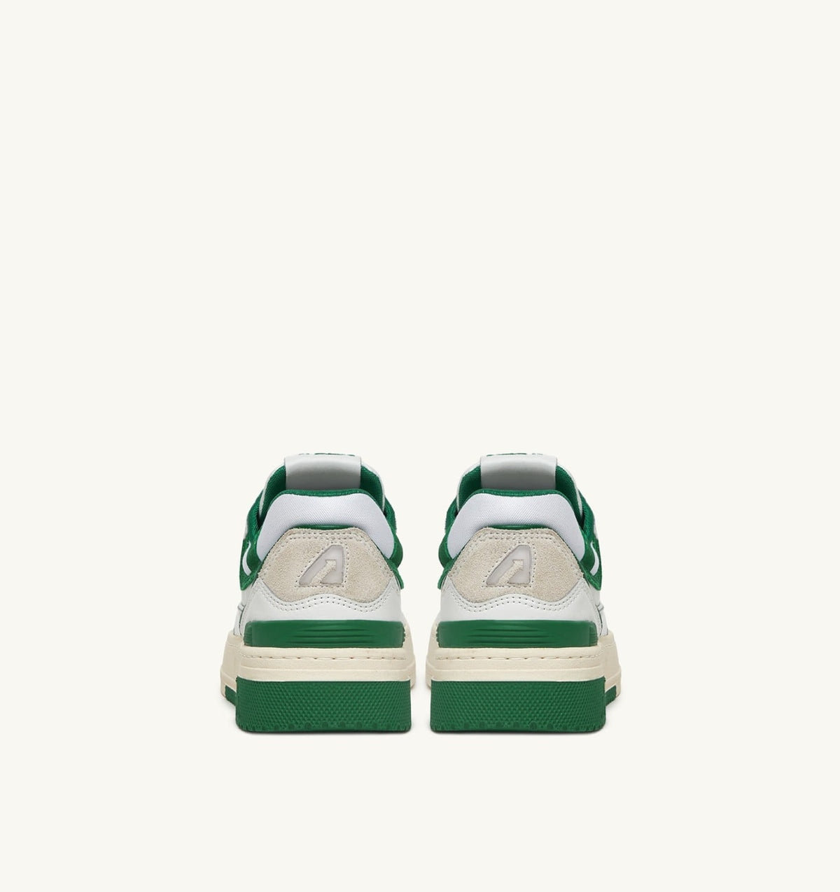 AUTRY Man CLC LOW SNEAKERS IN WHITE LEATHER AND AMAZON SUEDE