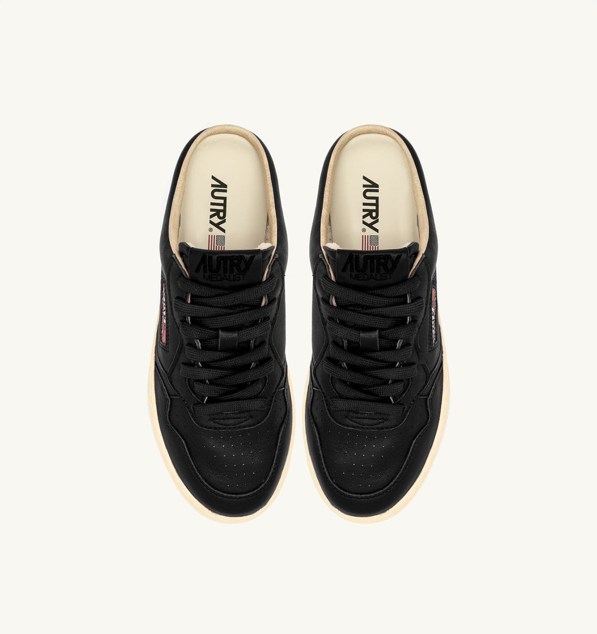 AUTRY Woman MEDALIST MULE SNEAKERS IN NAPA LEATHER COLOR BLACK