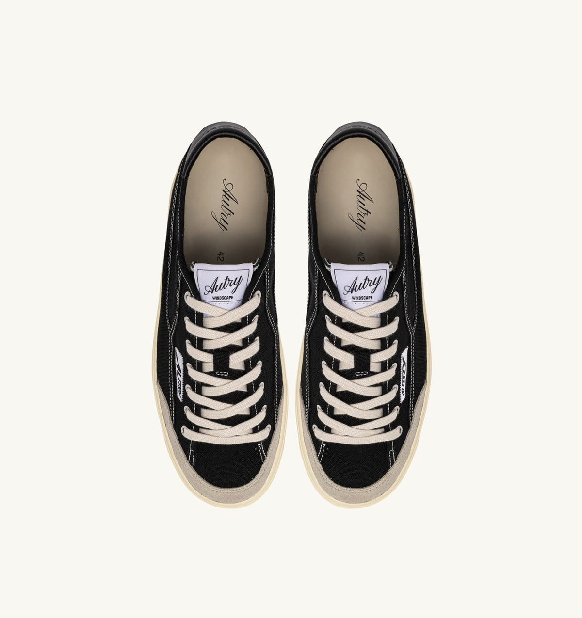 AUTRY Woman WINDSCAPE LOW SNEAKERS IN BLACK CANVAS