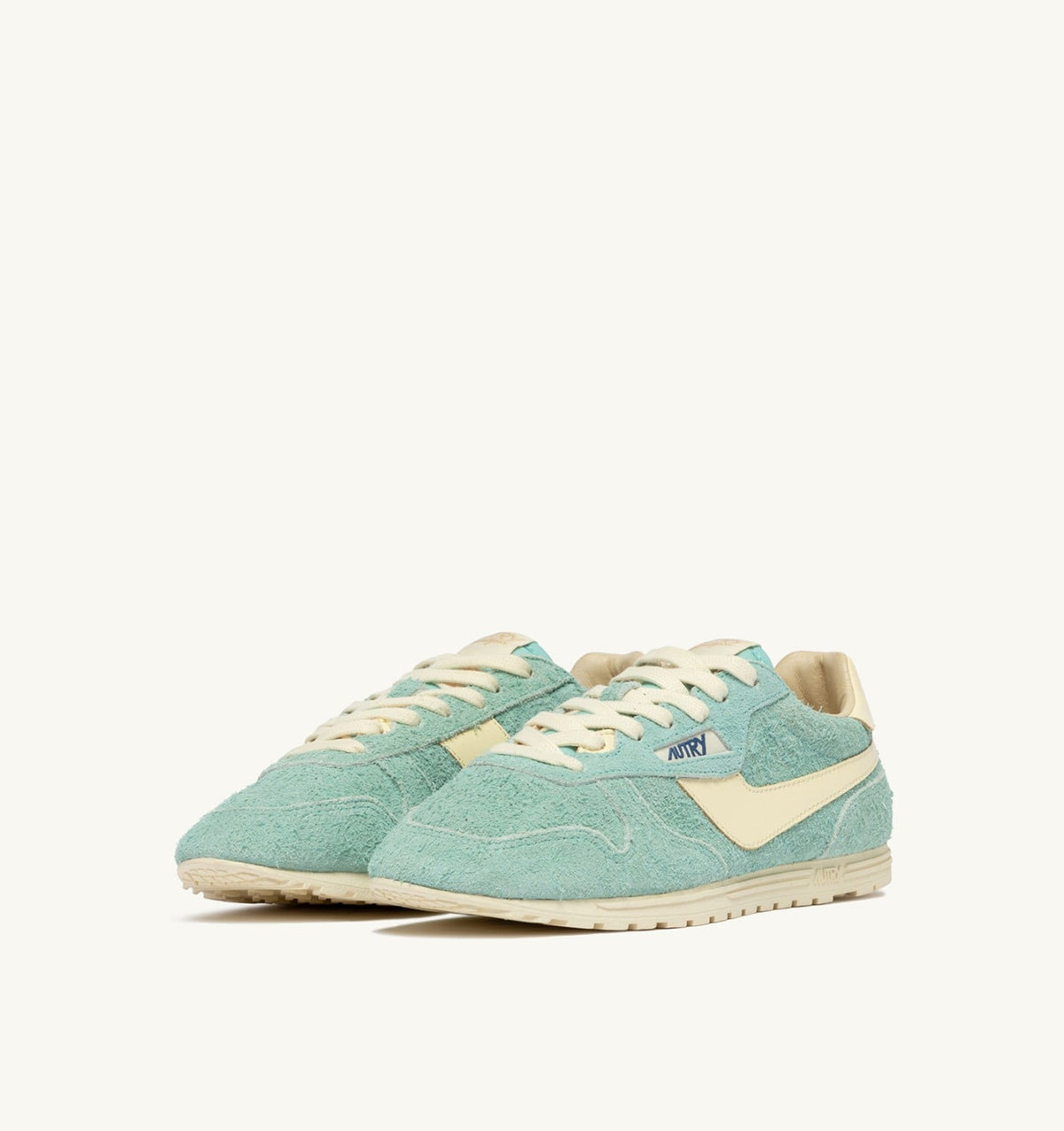 AUTRY Woman WINDSPIN SNEAKERS IN JASMINE AND RUTABAGA SUEDE AND LEATHER