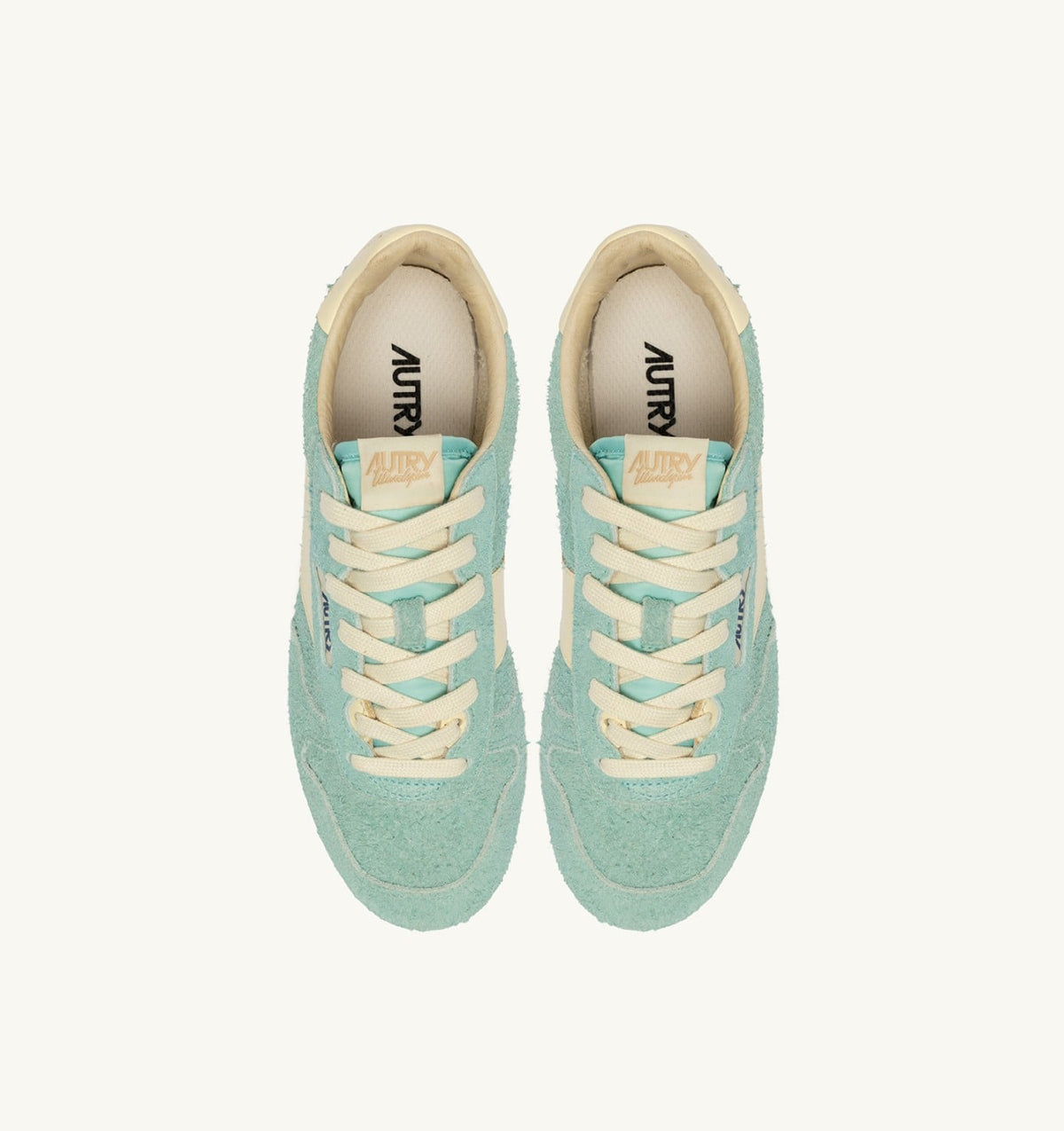 AUTRY Woman WINDSPIN SNEAKERS IN JASMINE AND RUTABAGA SUEDE AND LEATHER