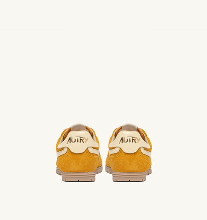 AUTRY Woman SNEAKERS WINDSPIN IN SUEDE AND LEATHER COLOR MINERAL YELLOW AND RUTABAGA
