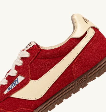 AUTRY Woman SNEAKERS WINDSPIN IN SUEDE AND LEATHER COLOR RUBY AND RUTABAGA