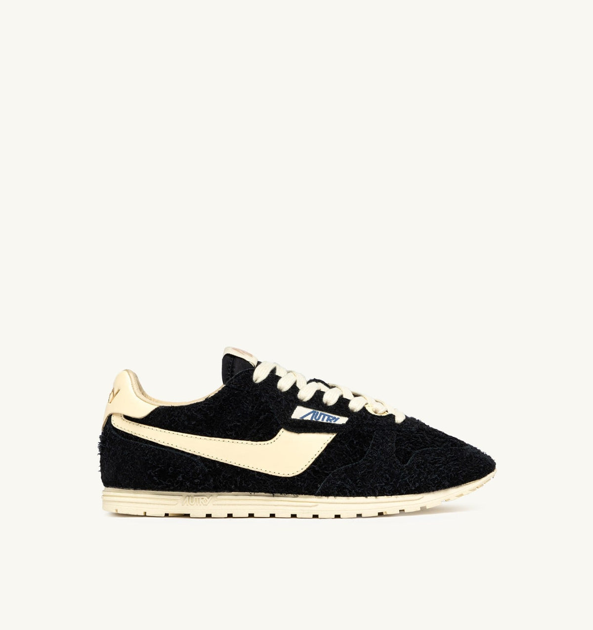 AUTRY Woman WINDSPIN SNEAKERS IN BLACK AND RUTABAGA SUEDE AND LEATHER