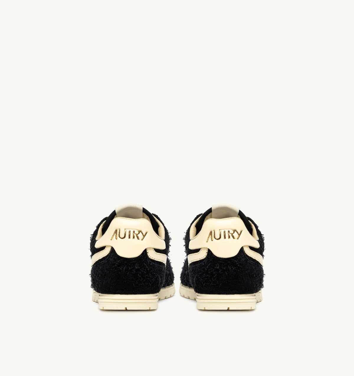 AUTRY Woman WINDSPIN SNEAKERS IN BLACK AND RUTABAGA SUEDE AND LEATHER