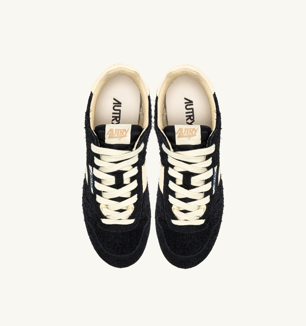 AUTRY Woman WINDSPIN SNEAKERS IN BLACK AND RUTABAGA SUEDE AND LEATHER