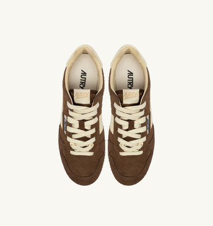 AUTRY Woman WINDSPIN SNEAKERS IN TUNDRA AND RUTABAGA SUEDE AND LEATHER