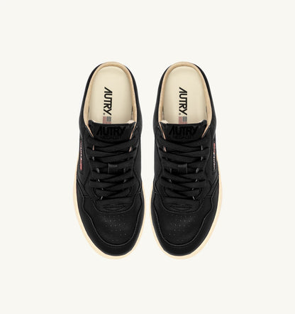AUTRY Man MEDALIST MULE SNEAKERS IN NAPA LEATHER COLOR BLACK