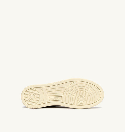 AUTRY Man MEDALIST LOW TRICOLOR SNEAKERS IN SUEDE COLOR WHITE SAND AND BLUE SPACE